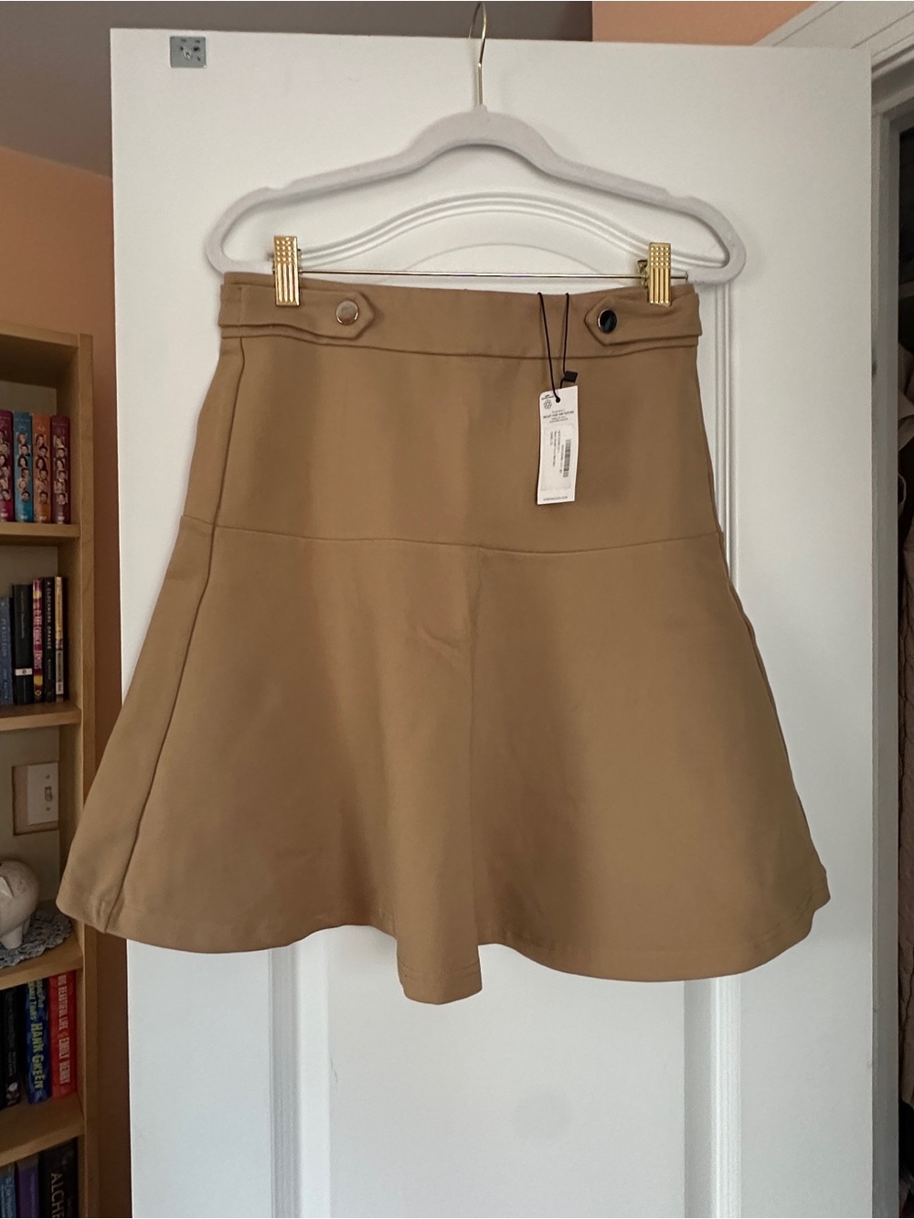 Karen Millen Women’s A-Line Tan Mini Skirt